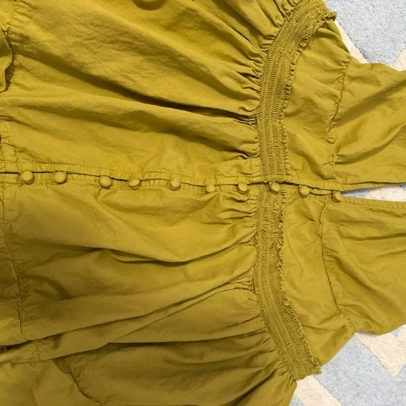 Free People Halter Mustard Mini Dress - Picture 9 of 12